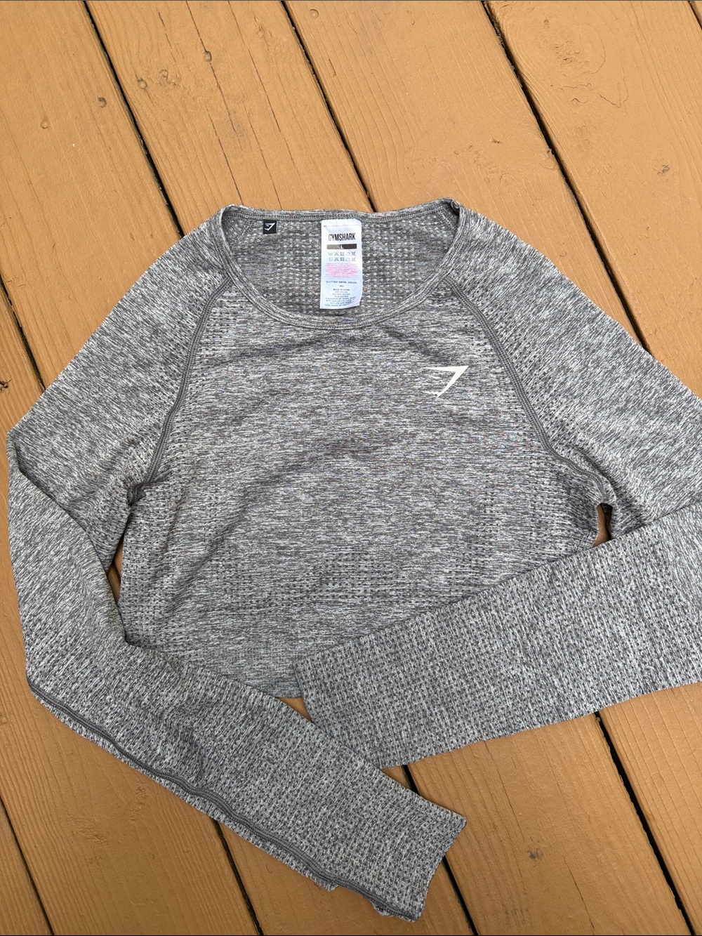Gymshark Women's Long Sleeve Seamless Cropped Top - Gray Heather